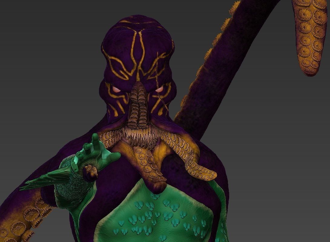 The Head Flayer of the Sea 3D model_3
