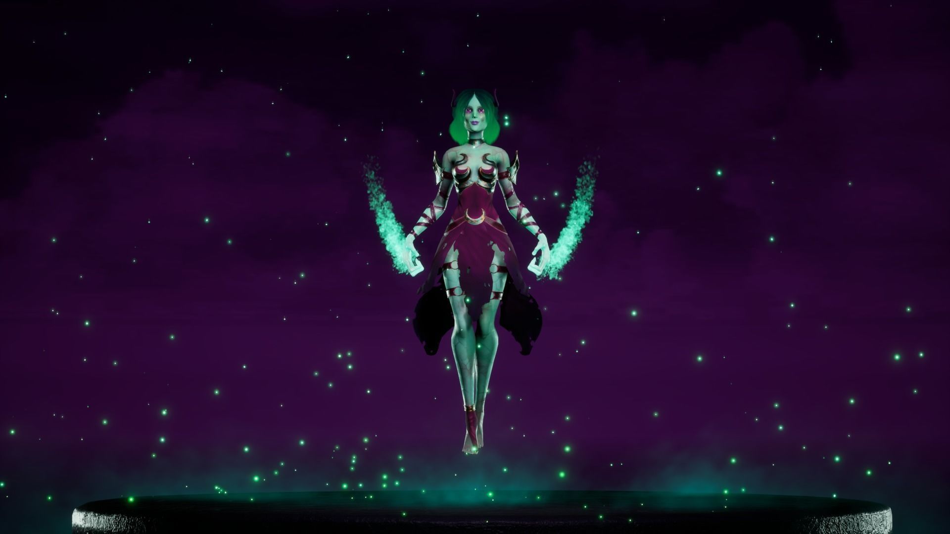 Game Ready Witch witch Epic Skeleton  Low-poly 3D model_14