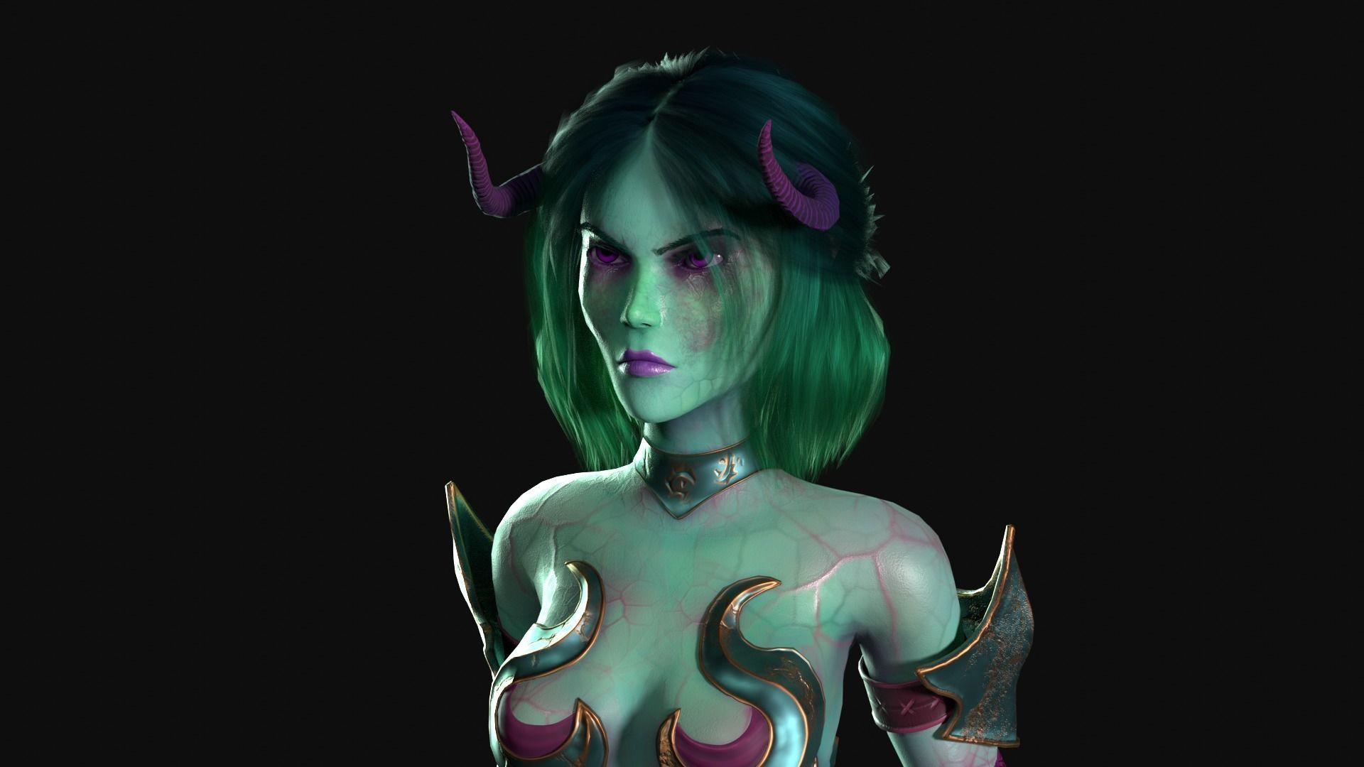 Game Ready Witch witch Epic Skeleton  Low-poly 3D model_8