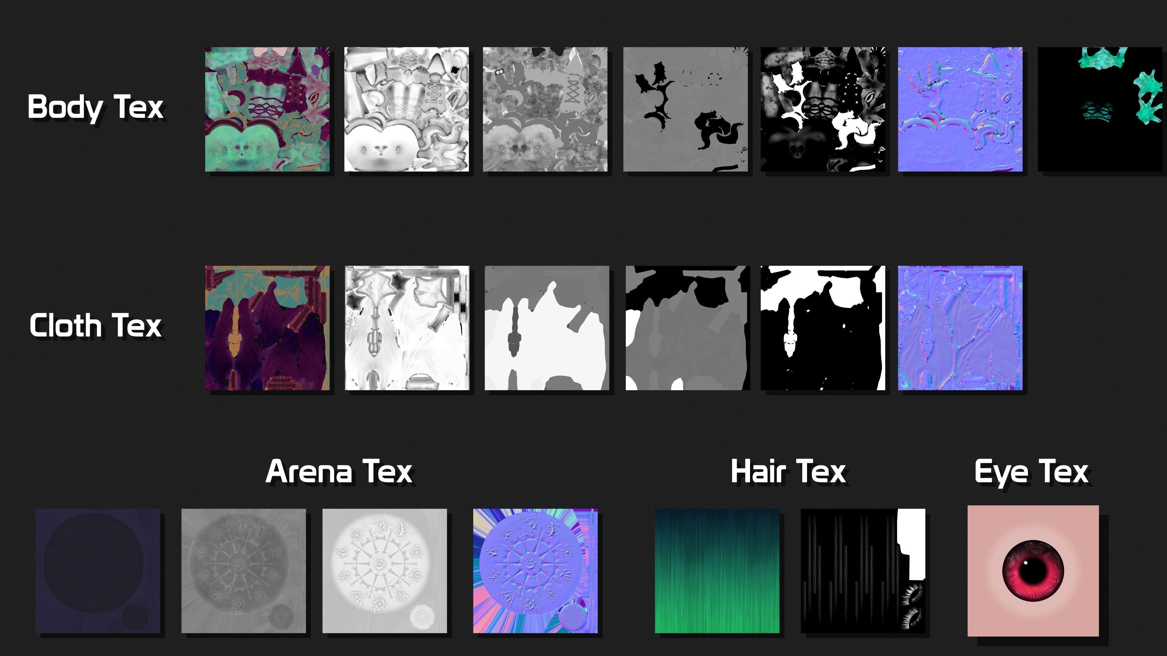 Game Ready Witch witch Epic Skeleton  Low-poly 3D model_12