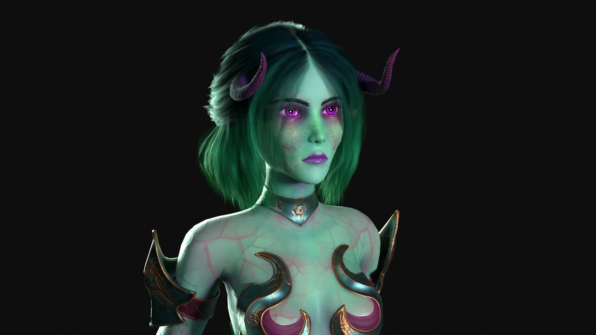 Game Ready Witch witch Epic Skeleton  Low-poly 3D model_7