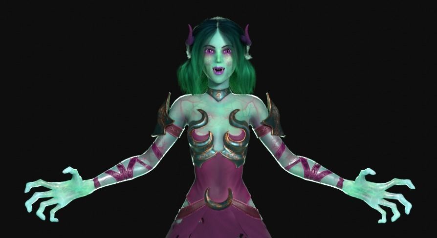 Game Ready Witch witch Epic Skeleton  Low-poly 3D model_11