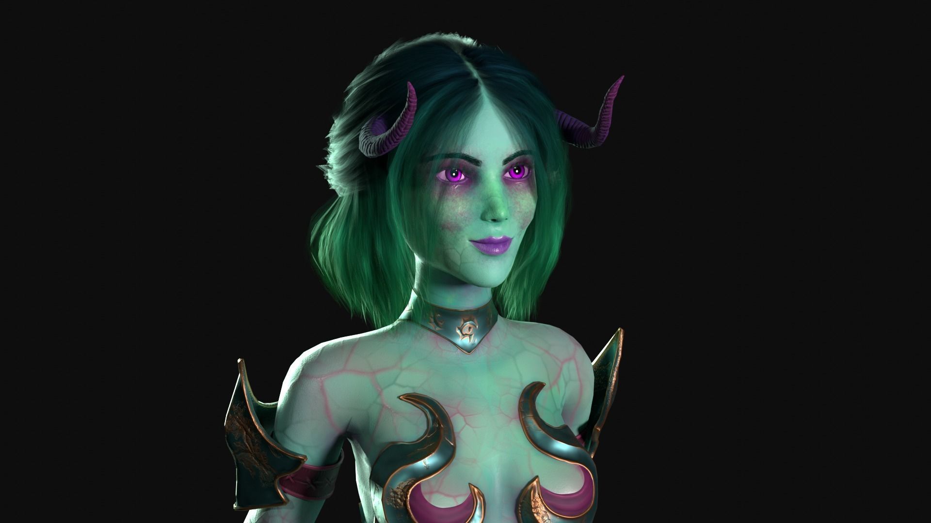 Game Ready Witch witch Epic Skeleton  Low-poly 3D model_9