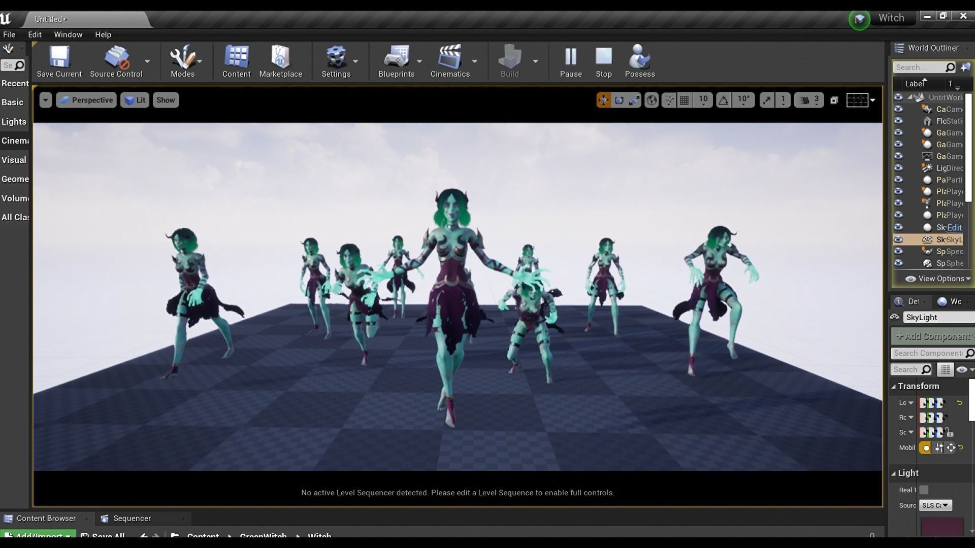 Game Ready Witch witch Epic Skeleton  Low-poly 3D model_16