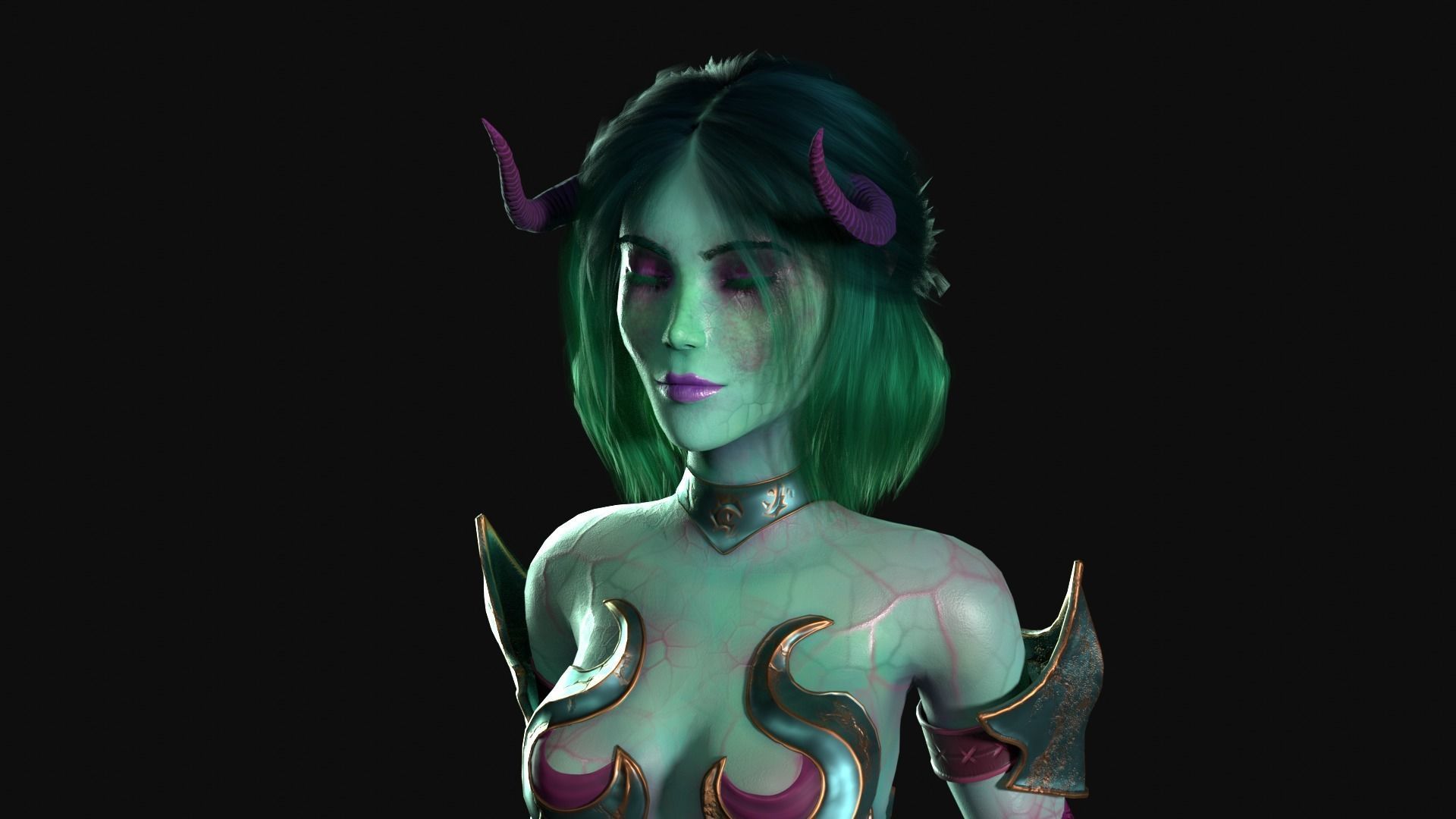 Game Ready Witch witch Epic Skeleton  Low-poly 3D model_6