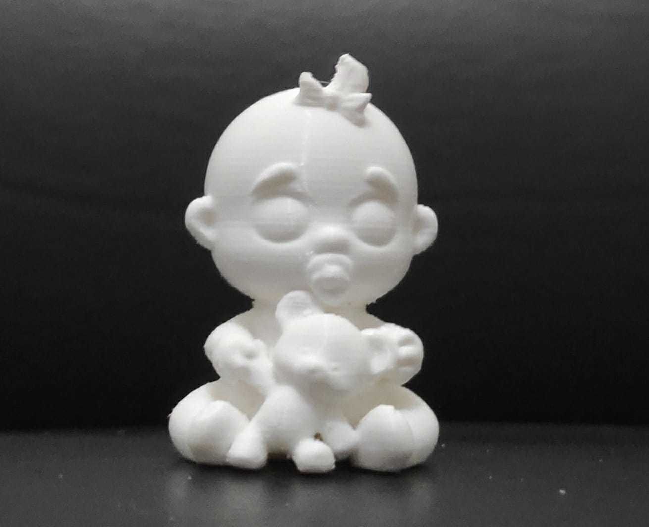 Baby and Bear Toy 3D print model_10