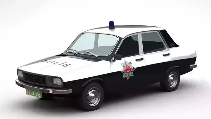 Renault 12 TS Police 3D model