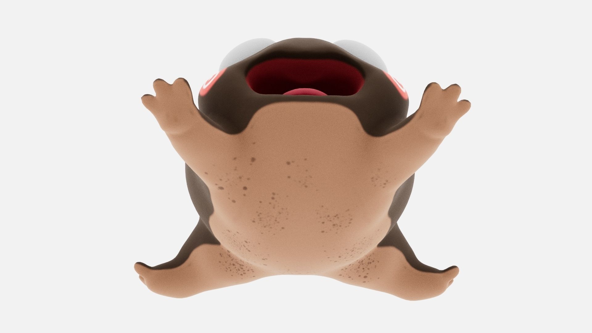 3D Model  Cute Frog AHH  Low-poly 3D model_1