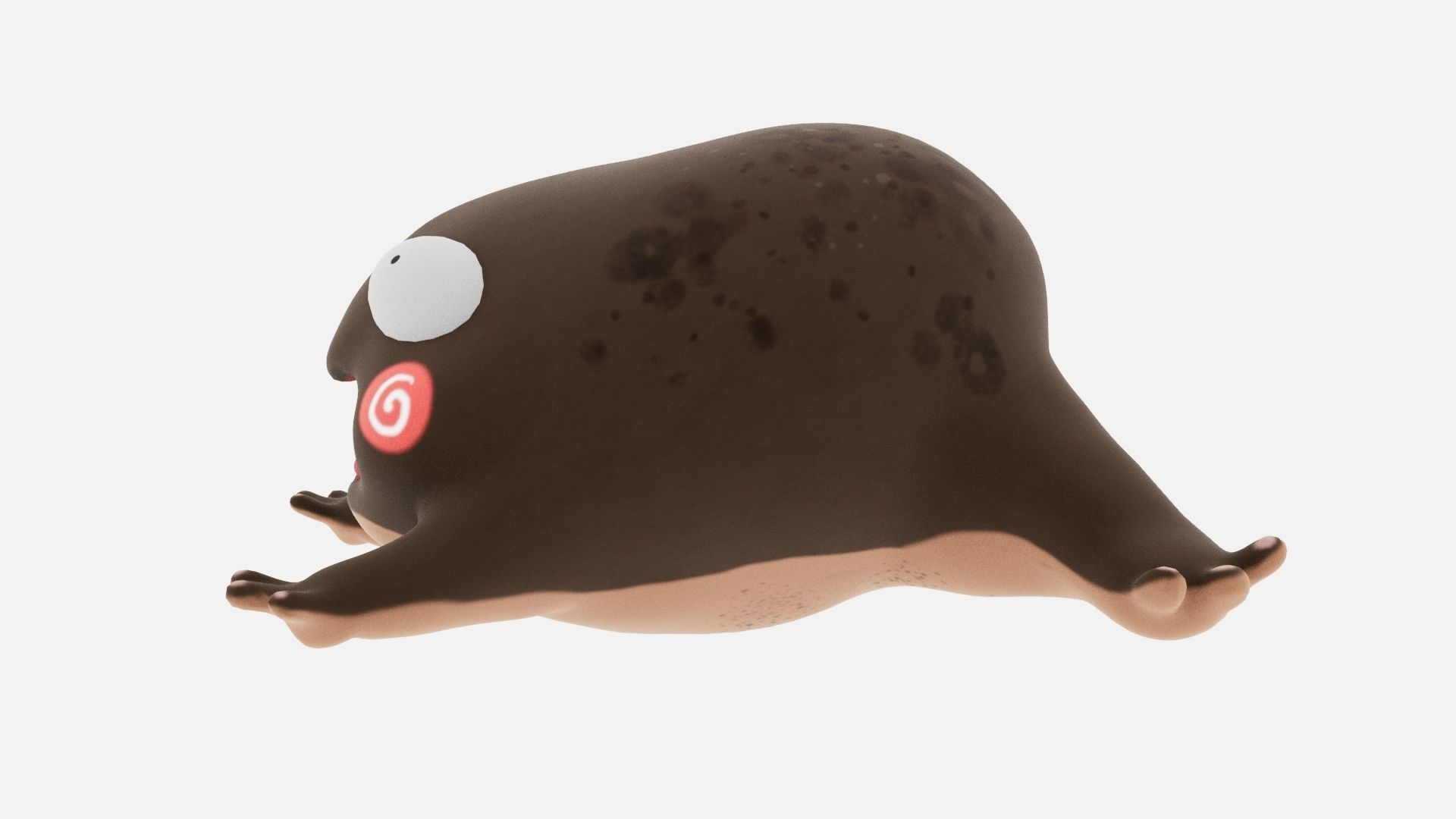 3D Model  Cute Frog AHH  Low-poly 3D model_3