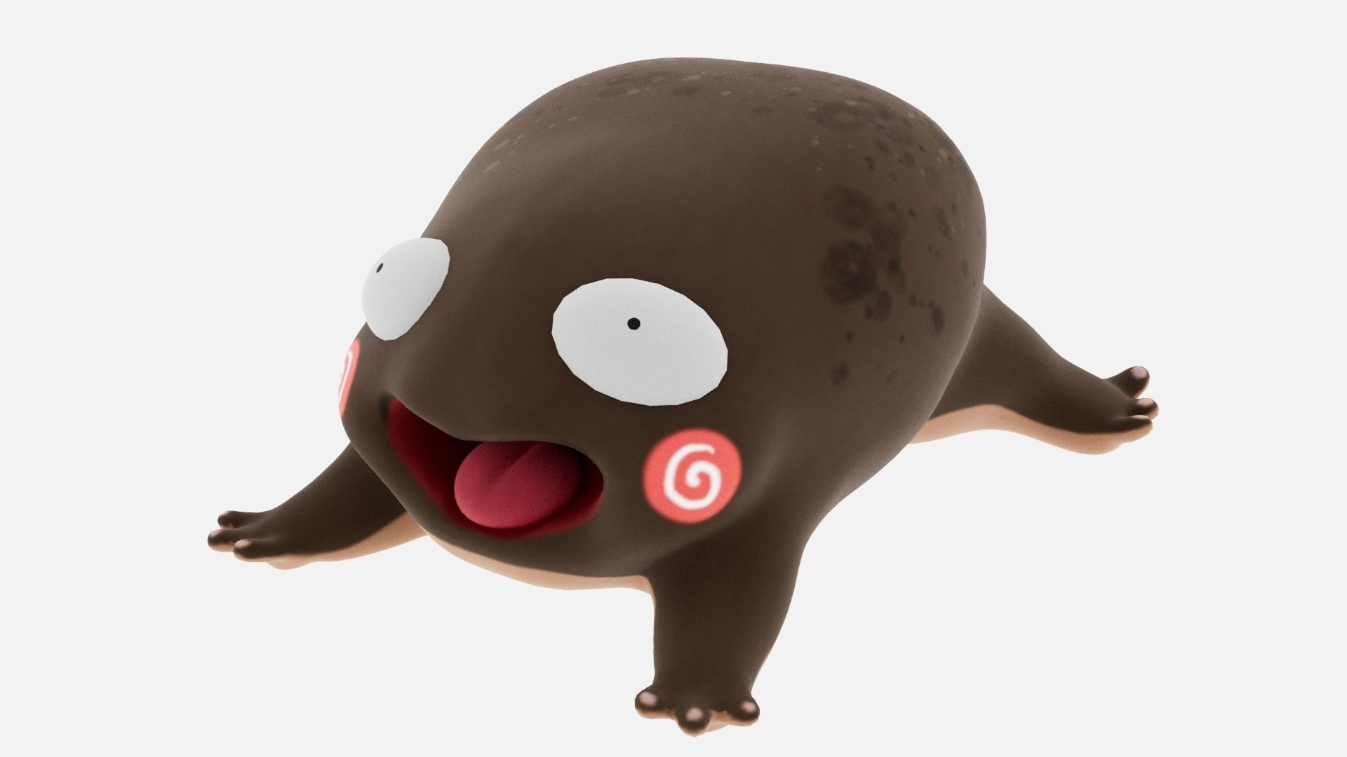 3D Model  Cute Frog AHH  Low-poly 3D model_2