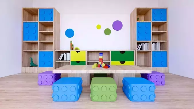 kids table 3D model