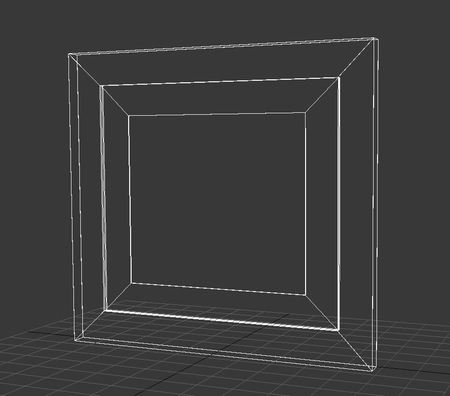 painting 1 portrait of man in frame 3D model_9