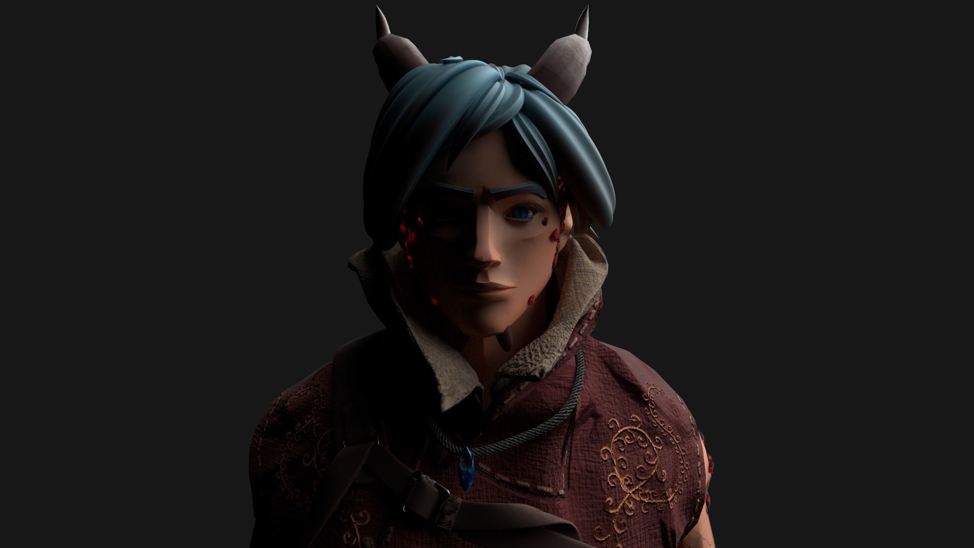 Half Dragonborn - Arengan Low-poly 3D model_3