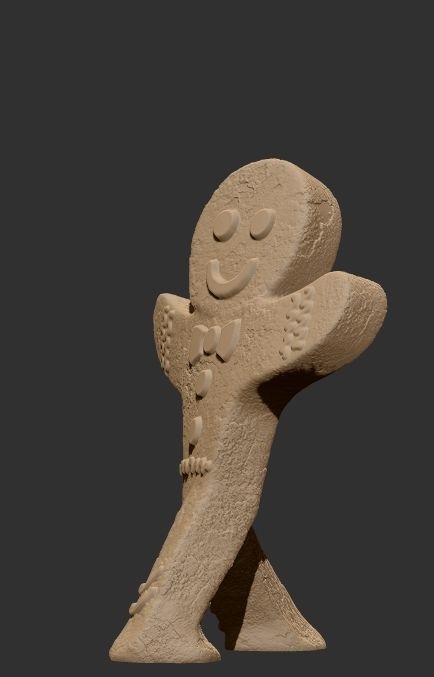 Gingerbread man xmas Trio 3D print model_2