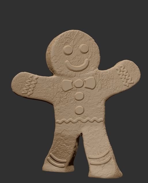 Gingerbread man xmas Trio 3D print model_1