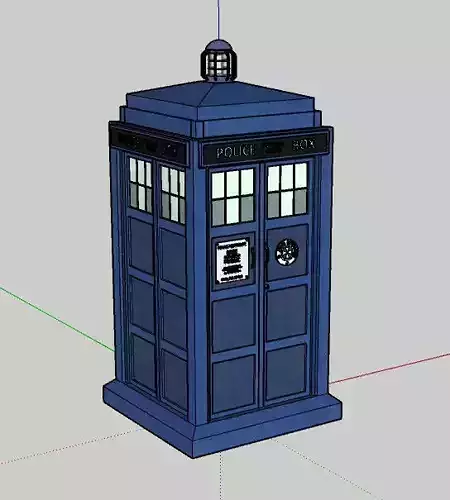 Tardis doctor who Low-poly 3D model