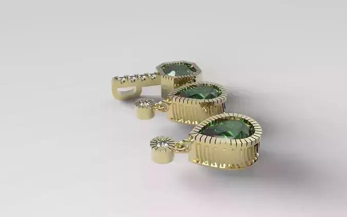 Radiant cut milgrain pendant