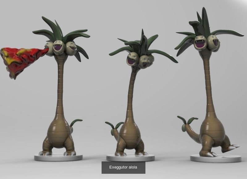 Pokemon monster head 3D Model Collection_2