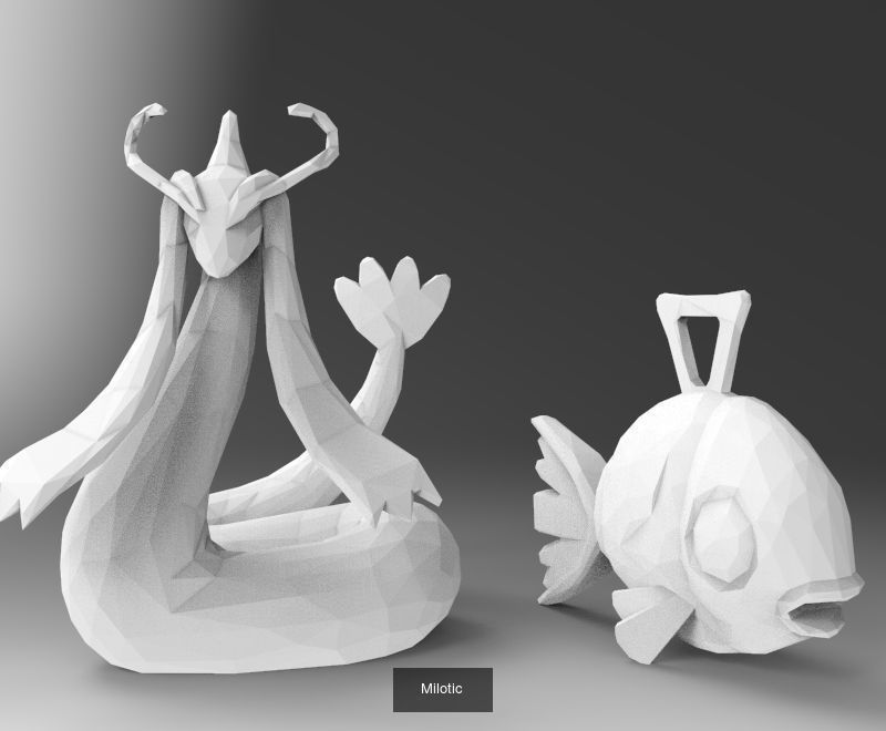 Pokemon monster head 3D Model Collection_3