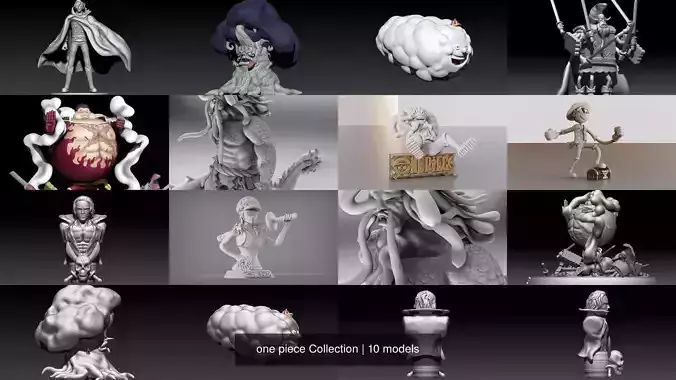 one piece 3D Model Collection
