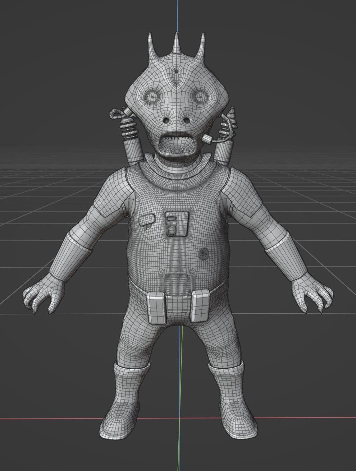 Grondo character from star wars clone wars Free low-poly 3D model_3