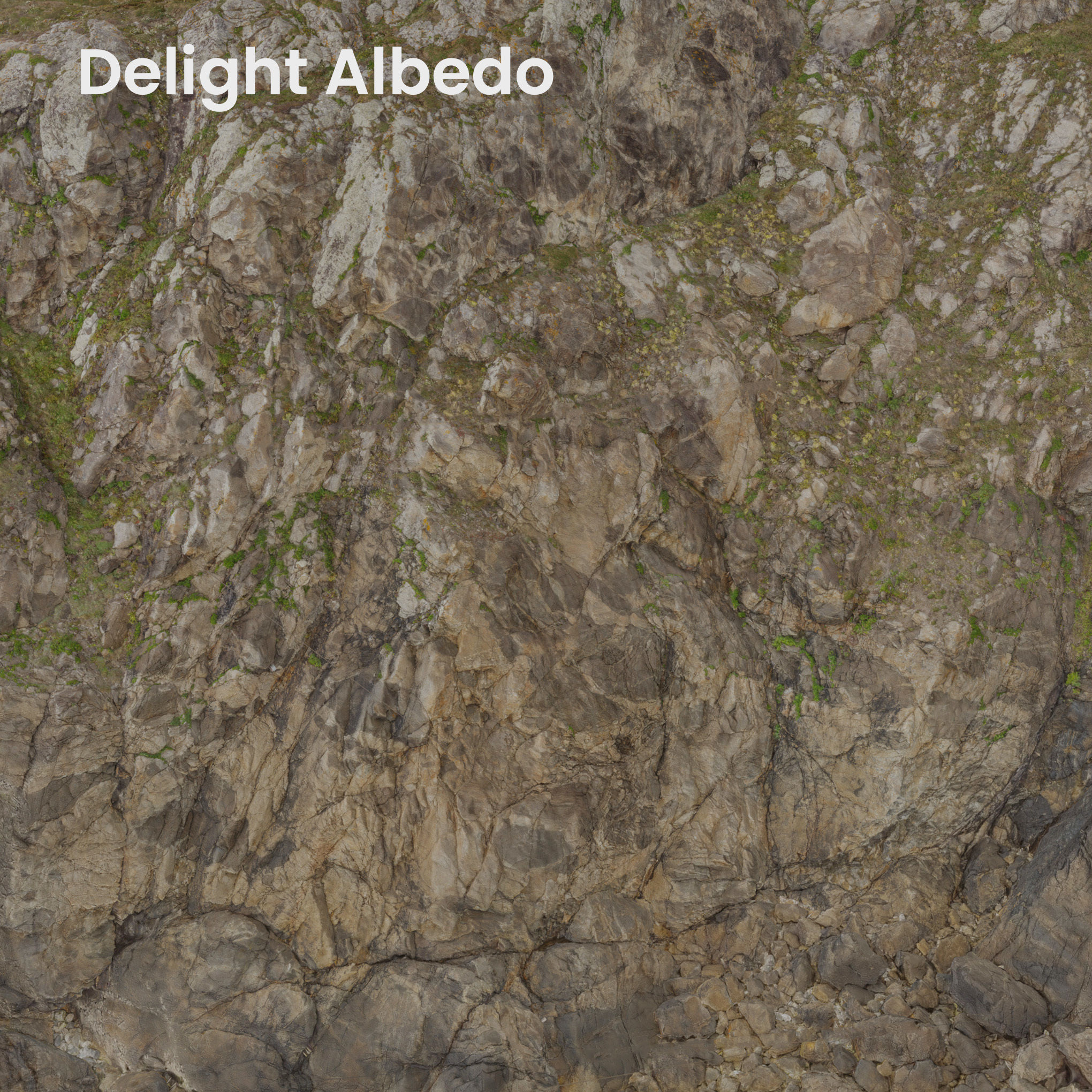 Large Coast Line Cliff PBR Scan 03 Low-poly 3D model_14