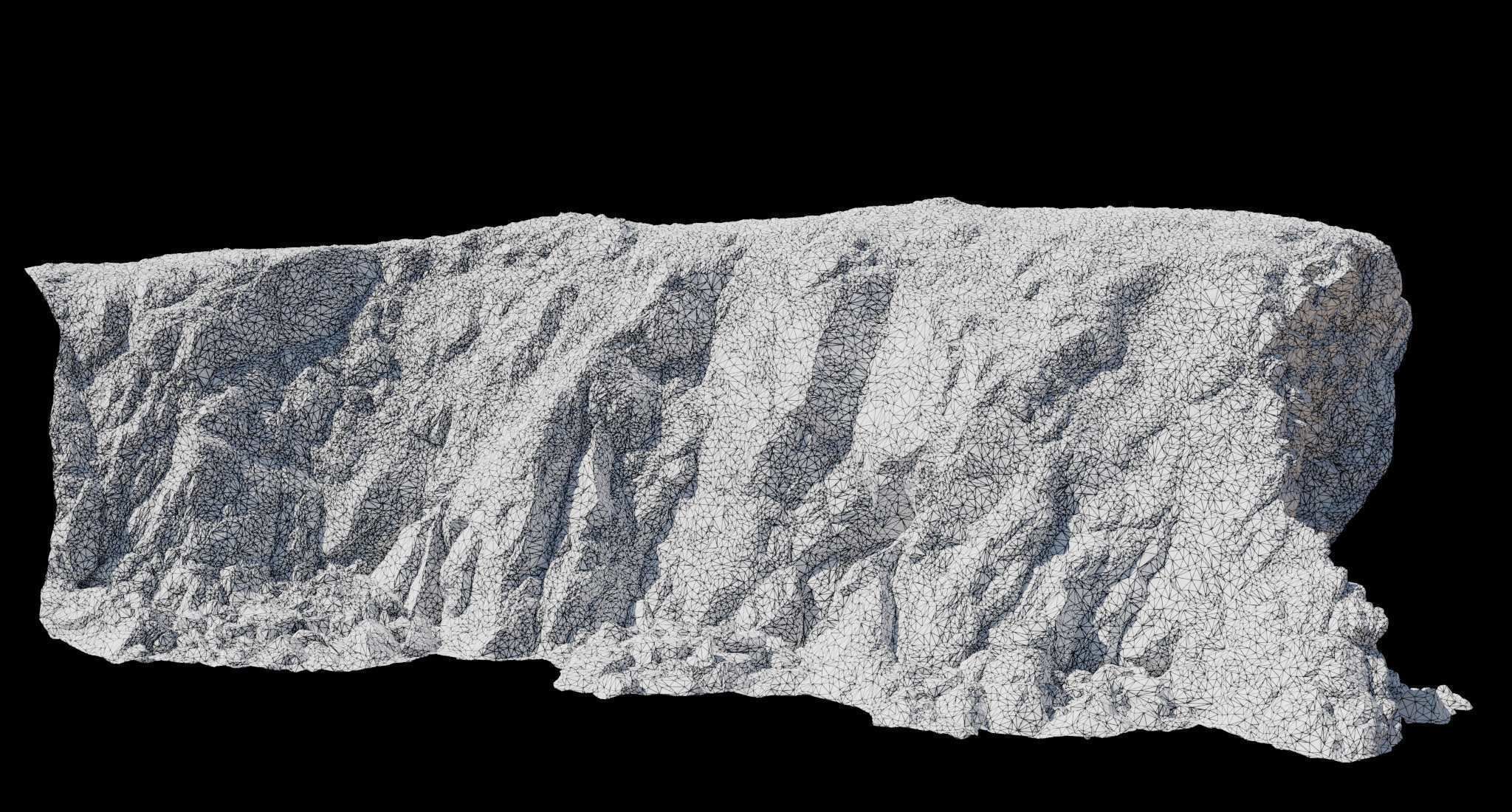 Large Coast Line Cliff PBR Scan 03 Low-poly 3D model_5