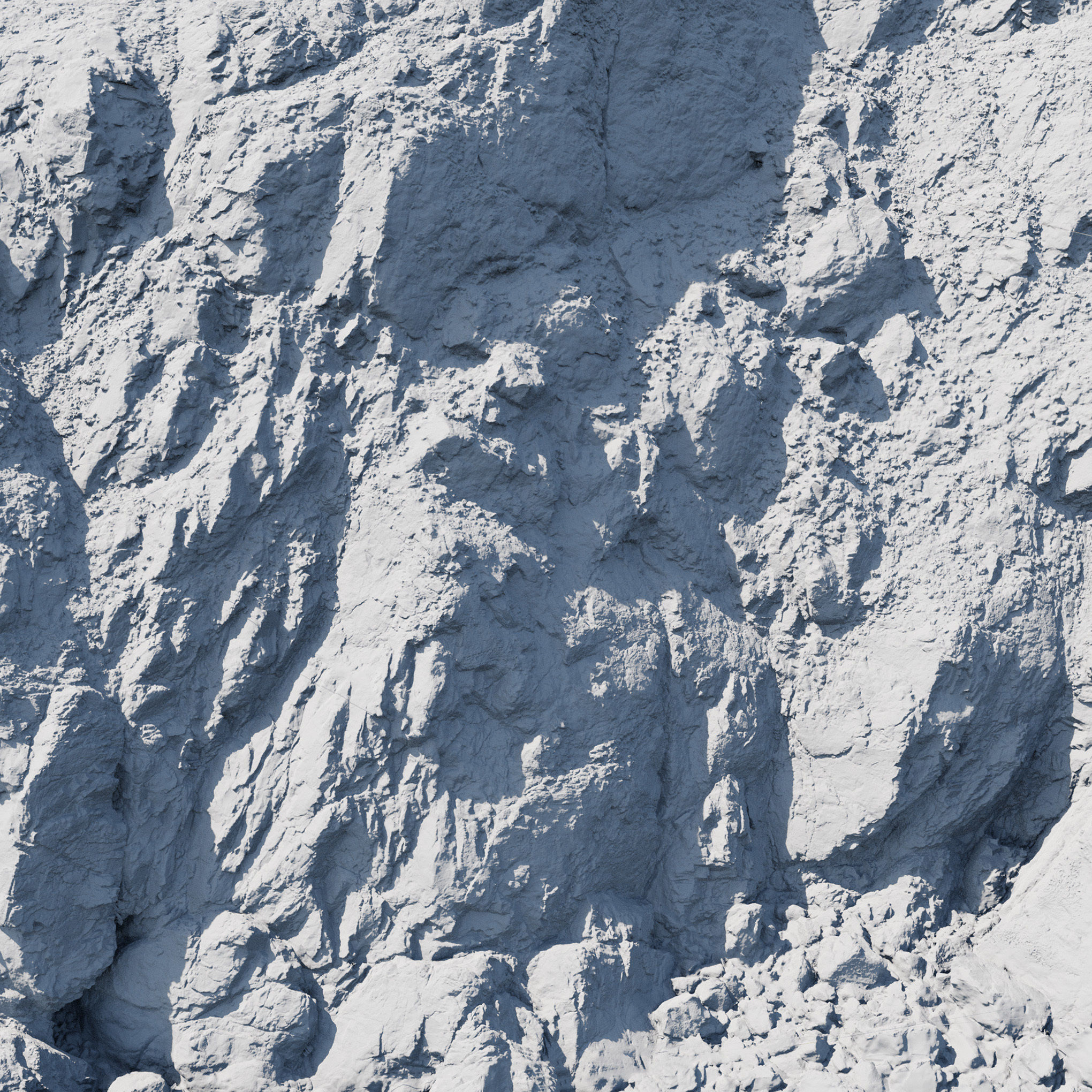 Large Coast Line Cliff PBR Scan 03 Low-poly 3D model_15