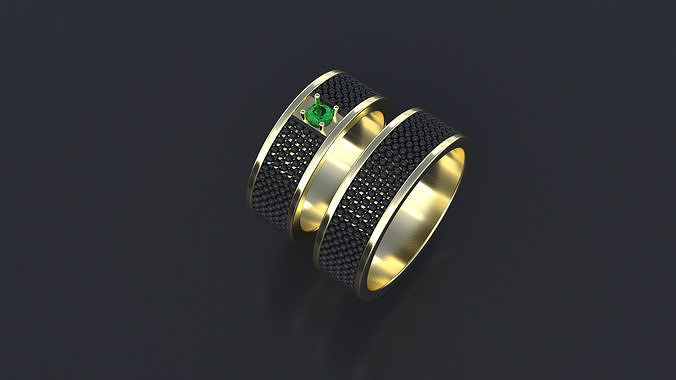 Wedding Band-rings cnc or 3D model 3D printable | CGTrader