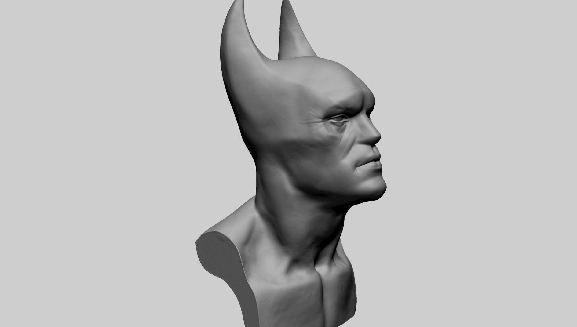 Batman Bust B 3D print model_2