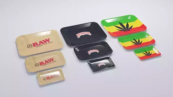 Rolling Trays 4K and 2K Low-poly 3D model