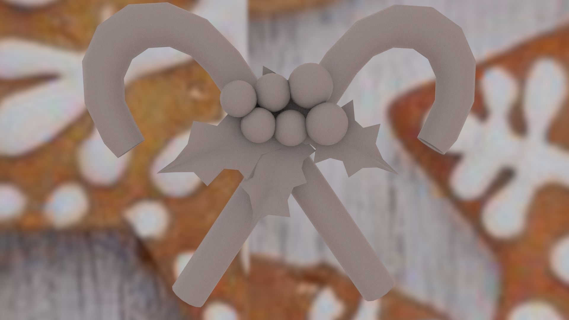 Christmas Candies Low-poly 3D model_9