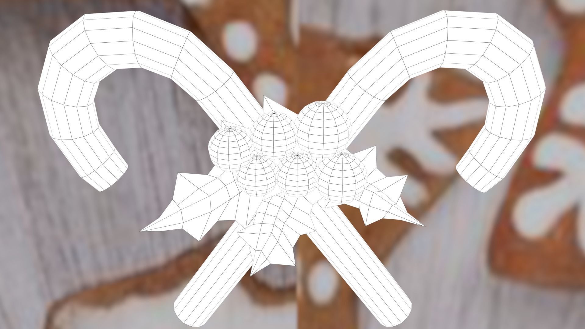 Christmas Candies Low-poly 3D model_19