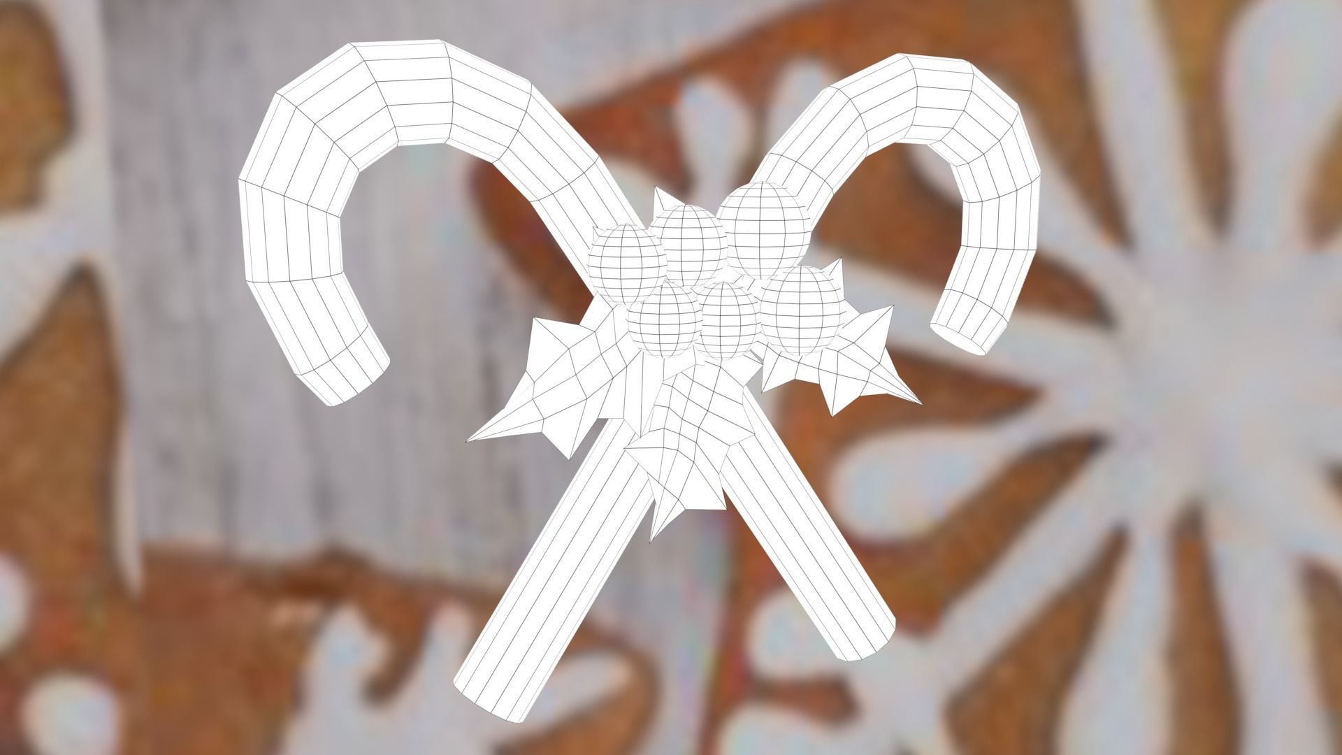 Christmas Candies Low-poly 3D model_26