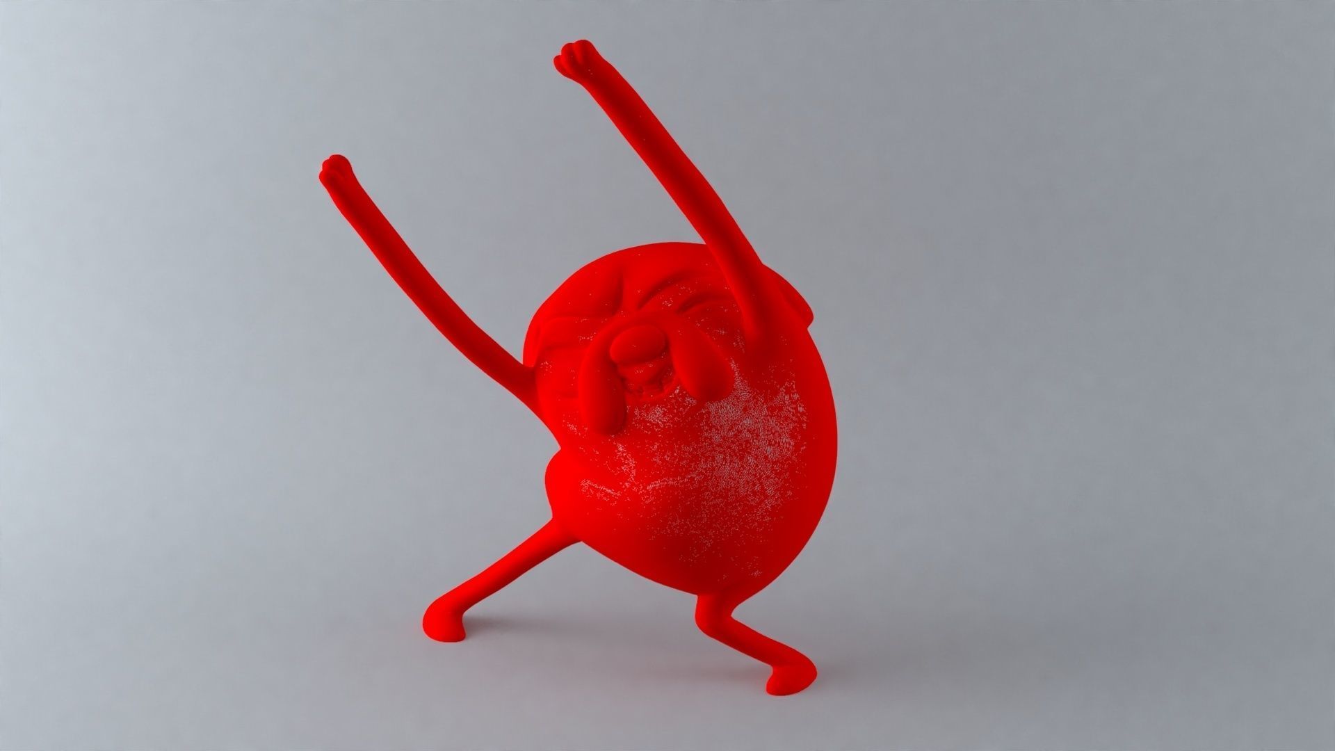 Jake the dog dancing 3D print model_5