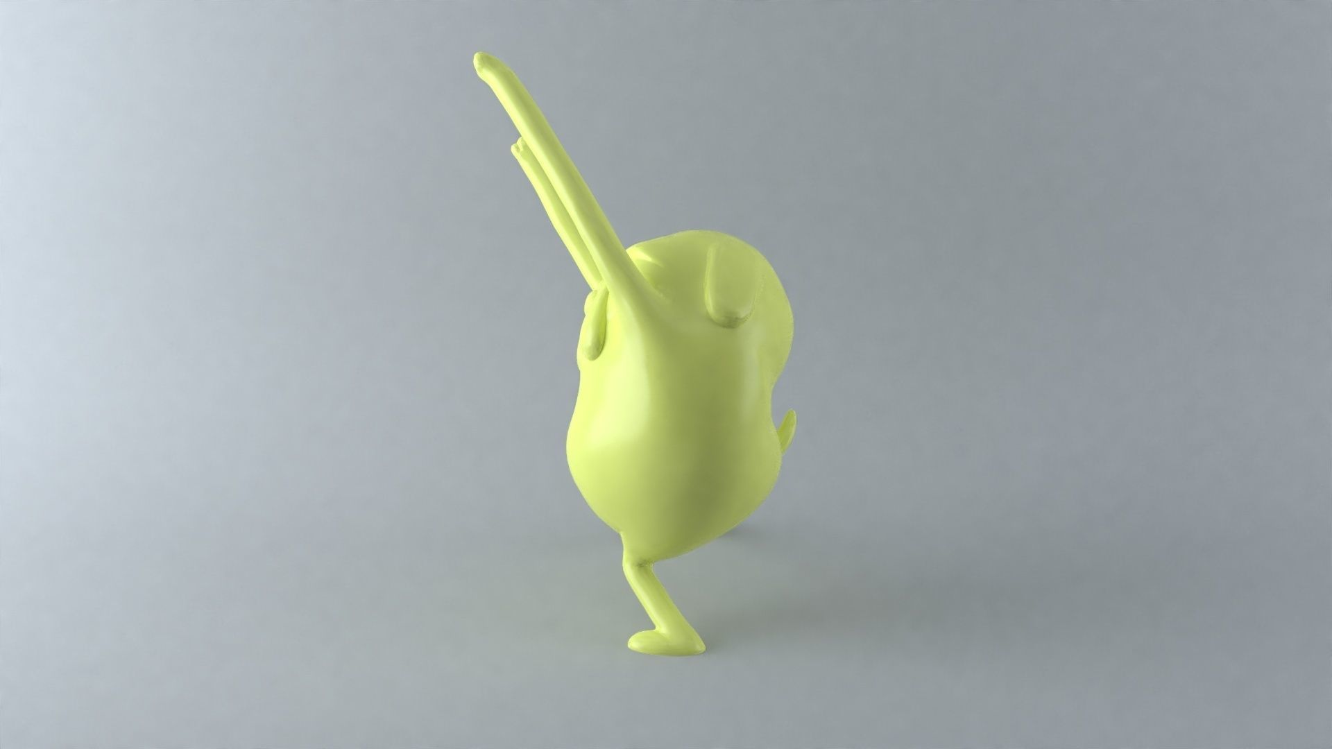 Jake the dog dancing 3D print model_1