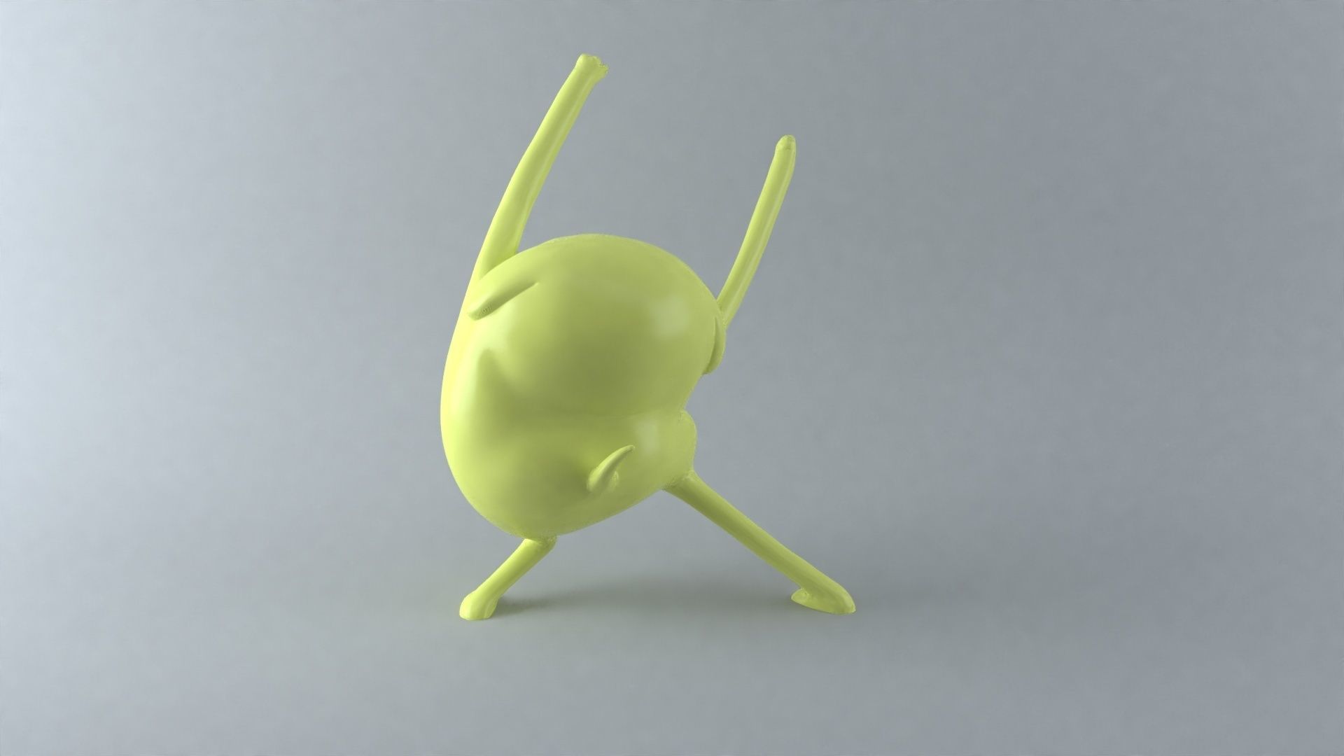 Jake the dog dancing 3D print model_2