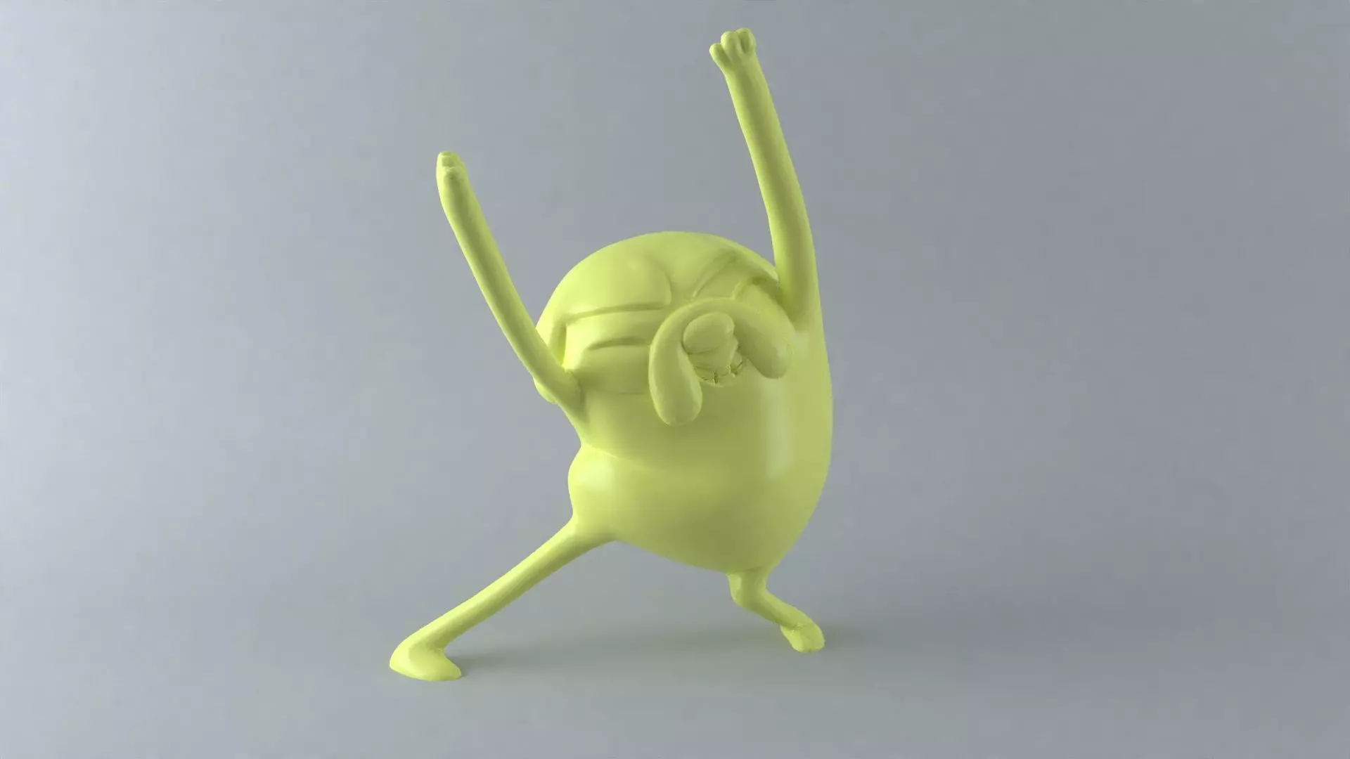 Jake the dog dancing 3D print model_0