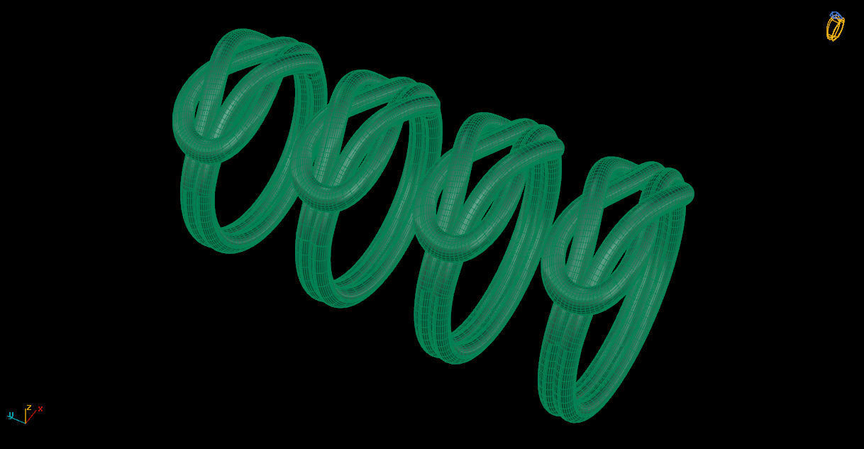 Women Knot Ring Jewelry 3D Print Model STL Different Sizes 3D print model_4