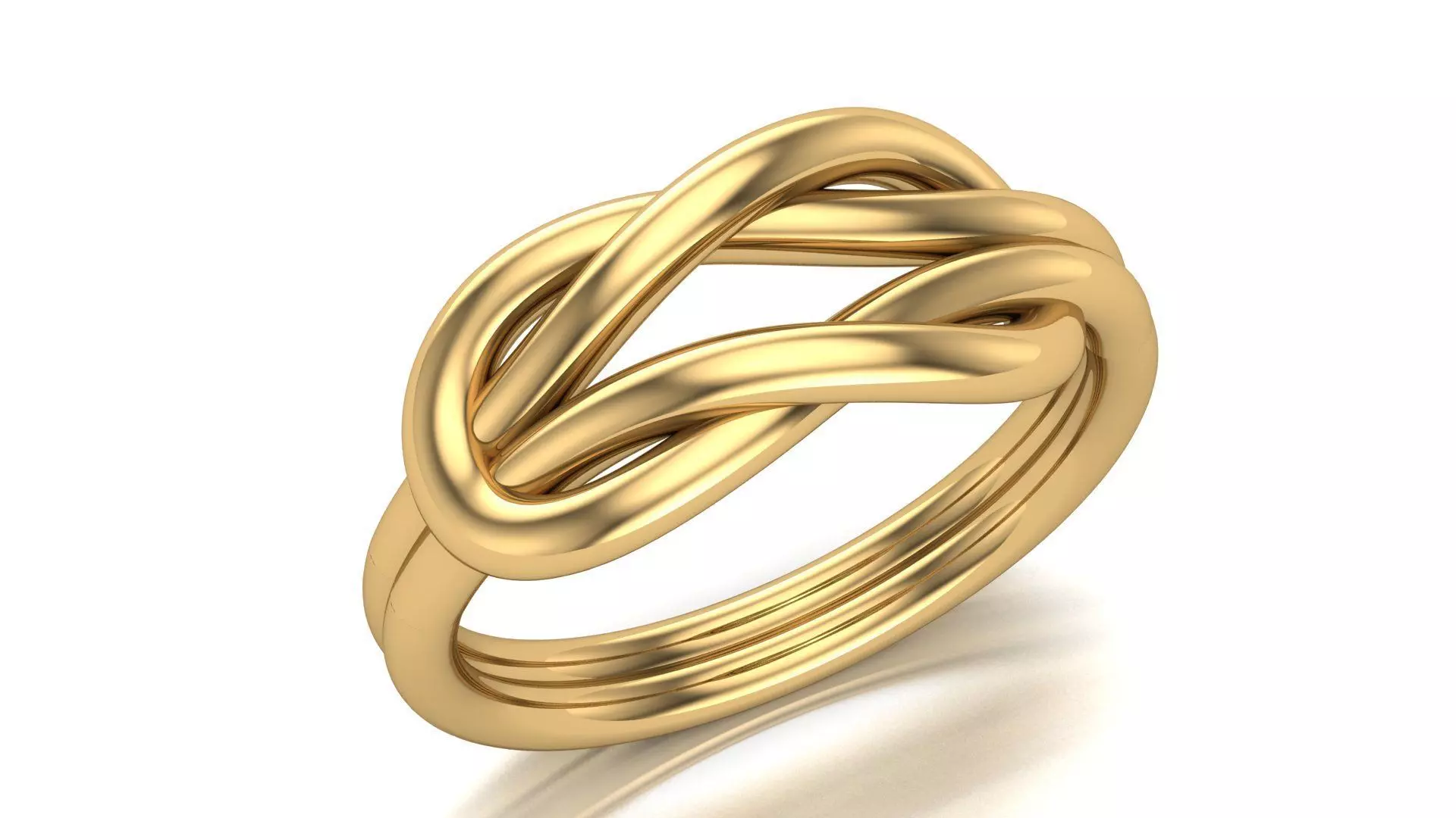 Women Knot Ring Jewelry 3D Print Model STL Different Sizes 3D print model_0