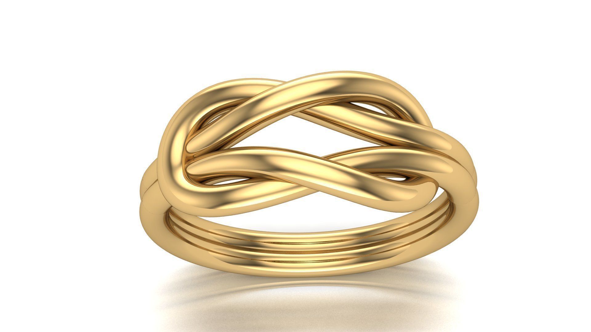 Women Knot Ring Jewelry 3D Print Model STL Different Sizes 3D print model_1