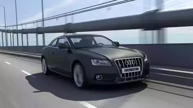 Audi A5 On A Bridge