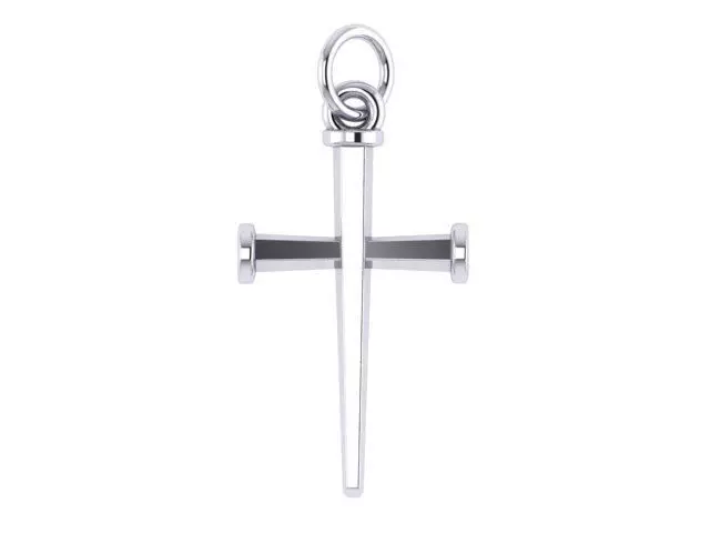 Silver Cross Pendant 3D print model_0