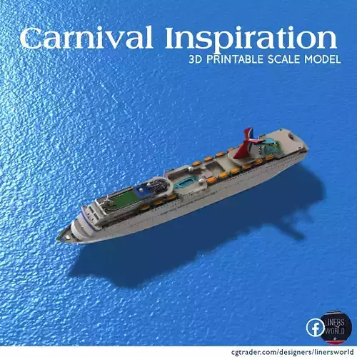 CARNIVAL INSPIRATION cruise ship 3d printable model 3D print model