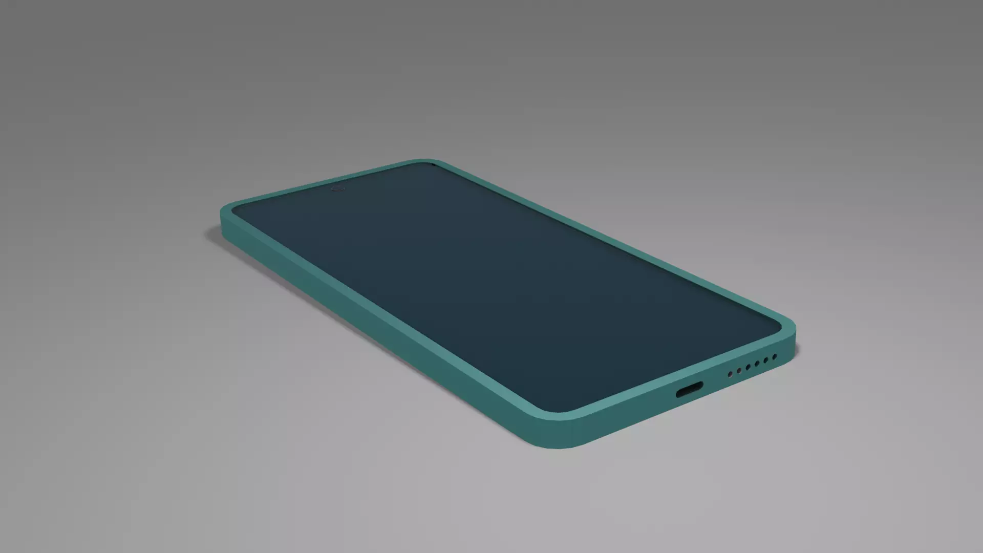 Generic Phone White Blue Free 3D model_0