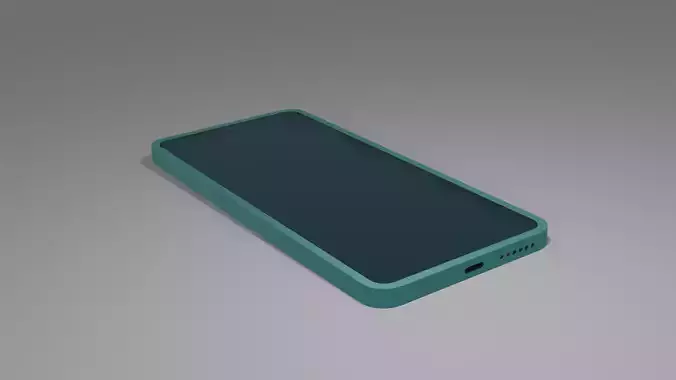 Generic Phone White Blue Free 3D model