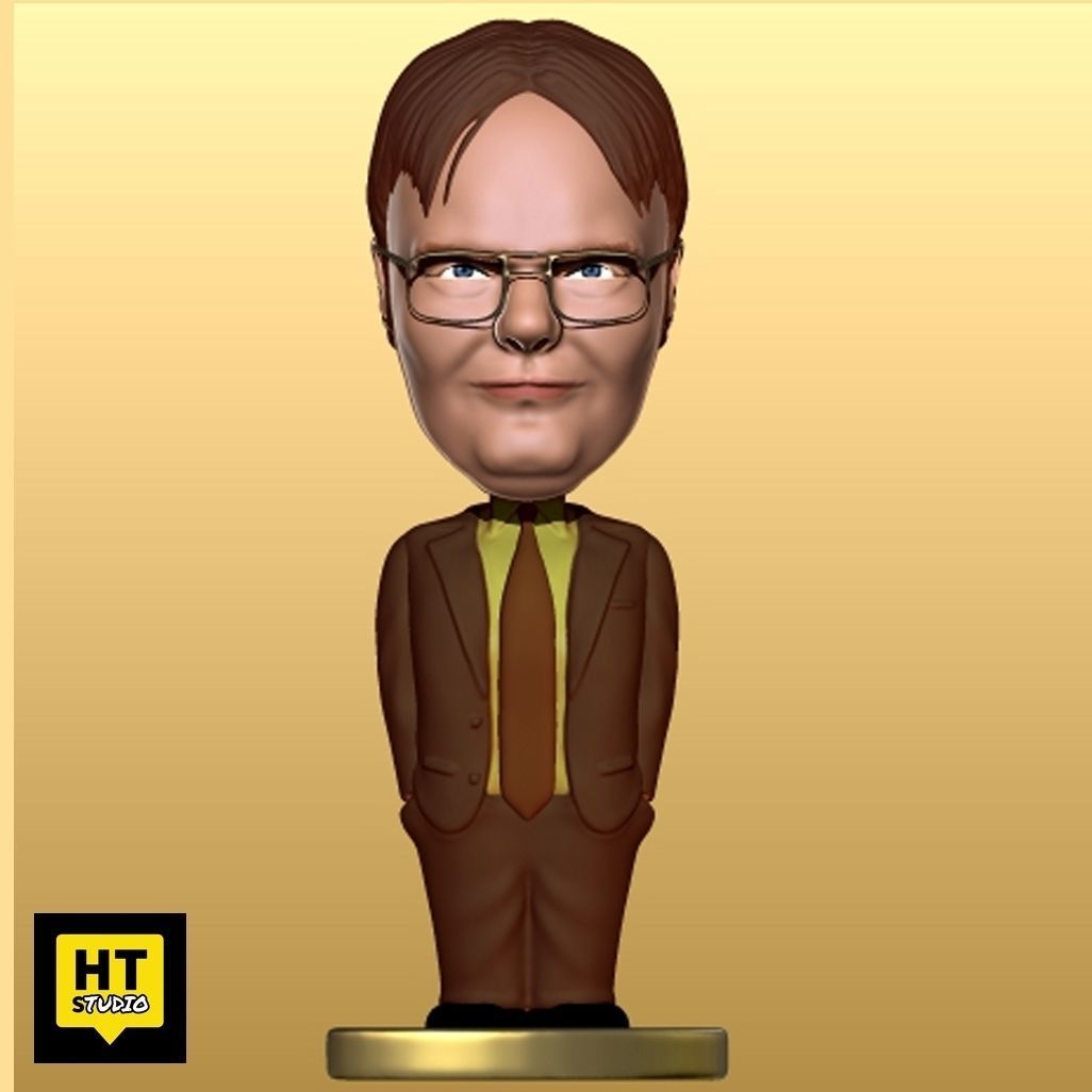 Dwight the office Big Head 3D model 3D printable | CGTrader