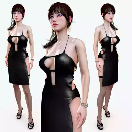 Classy Female Girl Character Tanya 3D model