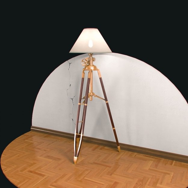 Tripod floor lamp 3D model_1