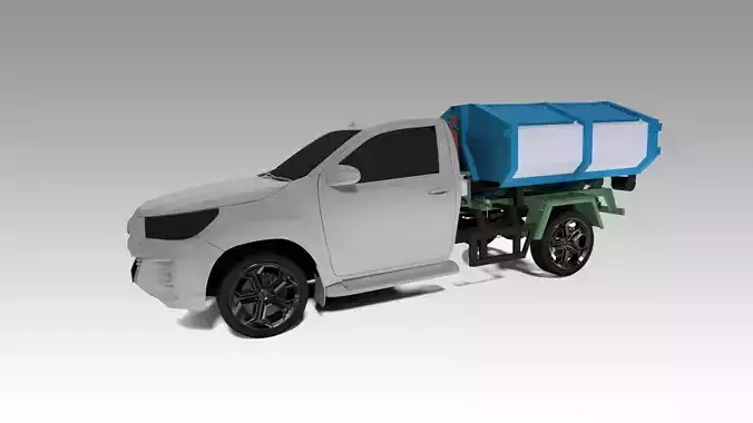 Hookloader mini pick up car truck 3D print model
